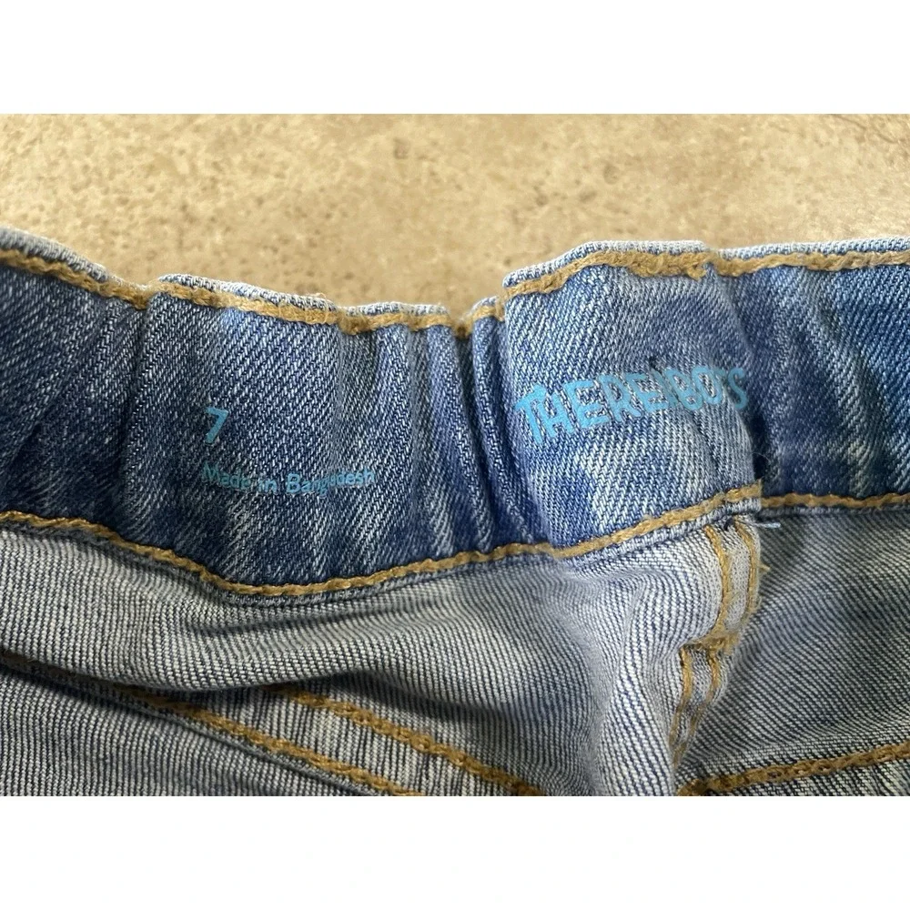 Thereabouts Skinny Jeans Size 7 Blue Adjustable Waist Denim Boys Kids